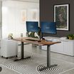 lowered desk in a home office setting